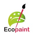 Eco paint design logo template