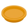 Eco paper plate icon, isometric style Royalty Free Stock Photo