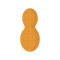 Eco peanut icon, flat style