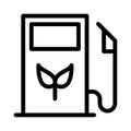 Eco petrol pump thin line vector icon Royalty Free Stock Photo