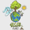 Eco planet - concept design Royalty Free Stock Photo