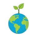 Eco Planet concept symbol. Royalty Free Stock Photo