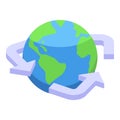 Eco planet icon isometric vector. Green environment Royalty Free Stock Photo