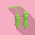 Eco plant lentil icon flat vector. Template soup
