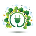 Eco plug vector