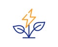 Eco power line icon. Clean electric energy sign. Vector