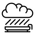 Eco rain icon outline vector. Friendly recycle