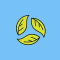 Eco recycle line icon