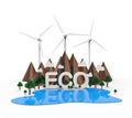 ECO Renewable energy. Illustration