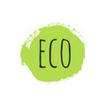 Eco round stamp. Vector logo or sign