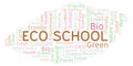 Eco School word cloud. Royalty Free Stock Photo