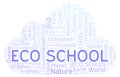 Eco School word cloud. Royalty Free Stock Photo