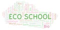 Eco School word cloud. Royalty Free Stock Photo