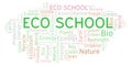 Eco School word cloud. Royalty Free Stock Photo