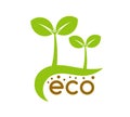 Eco seedling plants symbol, logo concept icon