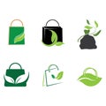 Eco Shop Logo Design Eco Bag Logo vector design illustration Royalty Free Stock Photo