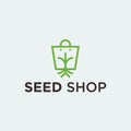 Eco Shop Logo Design Vector Illustration Royalty Free Stock Photo