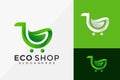 Eco Shop Nature Leaf Logo Design  Brand Identity Logos Designs Vector Illustration Template Royalty Free Stock Photo