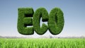 ECO sign grass Green planet Earth globe landscape