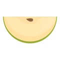 Eco slice apple icon cartoon vector. Section organic Royalty Free Stock Photo