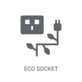 eco Socket icon. Trendy eco Socket logo concept on white background from Nature collection Royalty Free Stock Photo