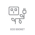 eco Socket icon. Trendy eco Socket logo concept on white backgro Royalty Free Stock Photo