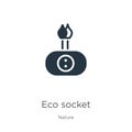 Eco socket icon vector. Trendy flat eco socket icon from nature collection isolated on white background. Vector illustration can Royalty Free Stock Photo