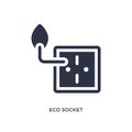 eco socket icon on white background. Simple element illustration from nature concept Royalty Free Stock Photo