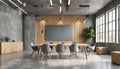 Eco style interior design in modern open space Royalty Free Stock Photo