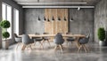 Eco style interior design in modern open space Royalty Free Stock Photo