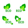 Eco symbol icon set. Ecology sign. Royalty Free Stock Photo