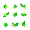 Eco symbol icon set. Ecology sign. Royalty Free Stock Photo