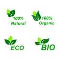 Eco symbol icon set. Ecology sign. Royalty Free Stock Photo