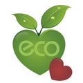ECO text on a concept in the ecological colors Royalty Free Stock Photo