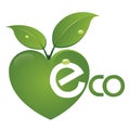 ECO text on a concept in the ecological colors Royalty Free Stock Photo