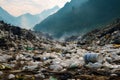 Eco threat Mountainous garbage heap portrays the severity of pollution Royalty Free Stock Photo