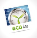 Eco time clock Royalty Free Stock Photo