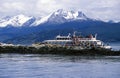 Eco-Tourism Boat and Southern Sea Lions near Beagle Channel and Bridges Islands, Ushuaia, Southern Argentina