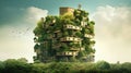 Eco-Utopia: A Sustainable City for a Sustainable Future - AI generated