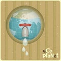 Eco water planet concept Royalty Free Stock Photo