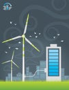 Eco windmills city energy charging