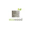 Eco Wood Creative Oak Bark Texture Sign Vector Concept