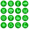 ECO. Wooden environment icons set