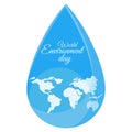 Eco world drop of water Royalty Free Stock Photo