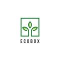 Ecobox Plant Nature Symbol. Royalty Free Stock Photo