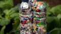 Ecobrick is a plastic bottle packed solid with non-biological waste to make a re-useable building block