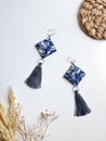 Ecofriendly Handmade earing Royalty Free Stock Photo