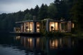 Ecofriendly house on the lake