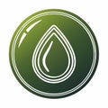 EcoFriendly Liquid Drop Vector Icon Royalty Free Stock Photo