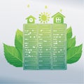 EcoFriendly Smart Home Energy Data Dashboard Royalty Free Stock Photo
